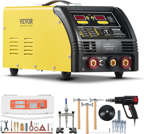 Dual Pro Stud Welder Deluxe AL/Fe Dent Repair Kit, Professional 5KW Welder