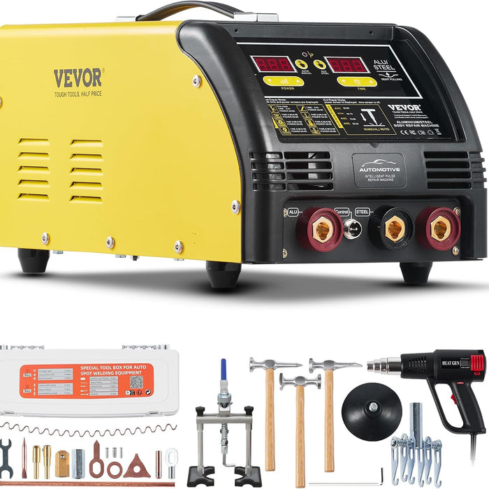 Dual Pro Stud Welder Deluxe AL/Fe Dent Repair Kit, Professional 5KW Welder