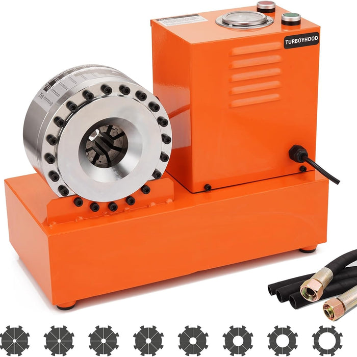 Hose Crimper with 8 Sets of Dies High Pressure Hydraulic Hose Auto Crimping Electric Hydraulic Hose Crimping Tool