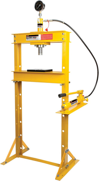 Performance Tool W41062 12 Ton Hydraulic Shop Press with Adjustable Height, Remote Cylinder